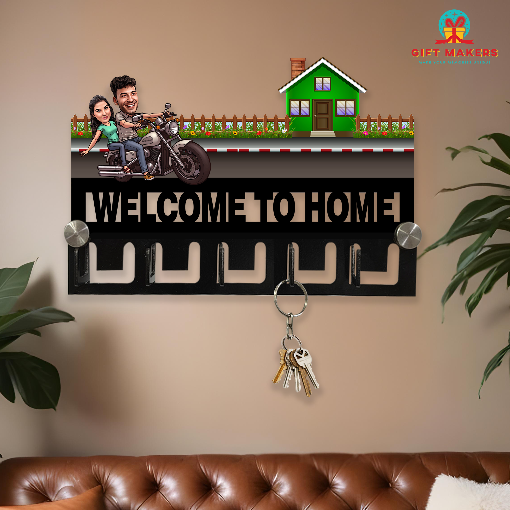 key holder for wall stick on