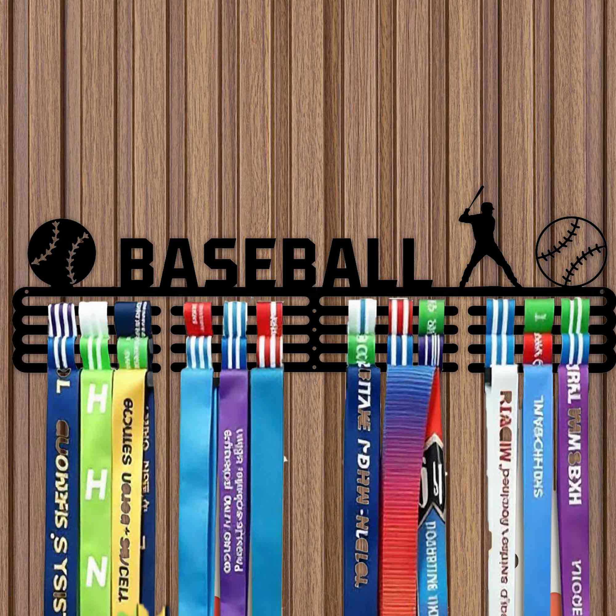 Baseball Medal Hanger – Metal Wall Mounted Medal Holder for Sports & Achievement Display