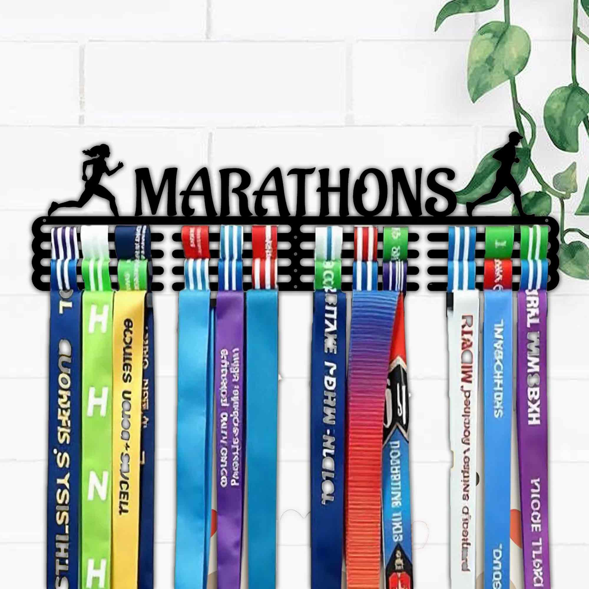 Marathon Medal Hanger Display Rack – Metal Wall Mounted Medal Holder for Runners & Athletes
