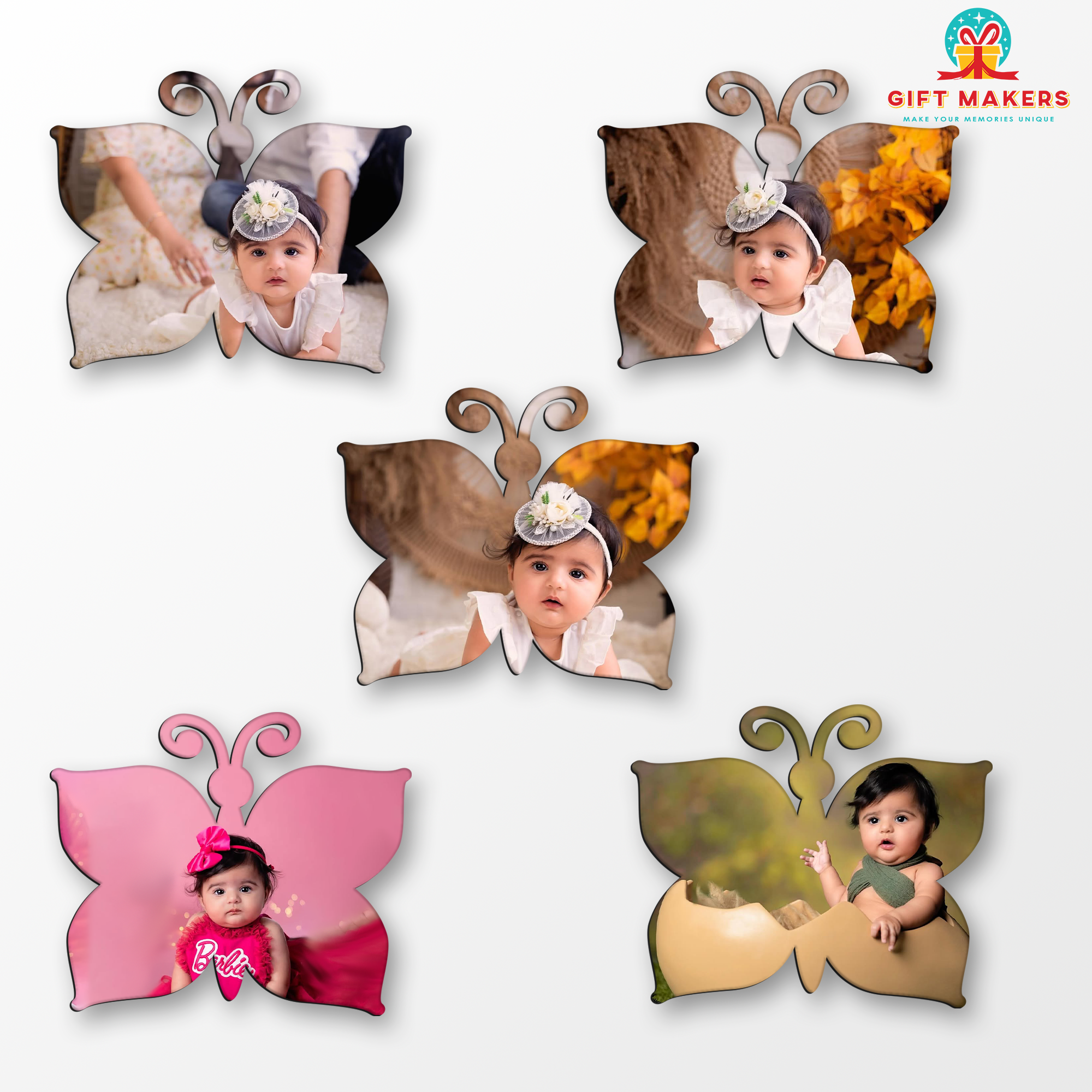 Babies Photo Collection Fridge Magnets, Baby Birthday Moments Decor, Babies Growing Memories Wall Decor