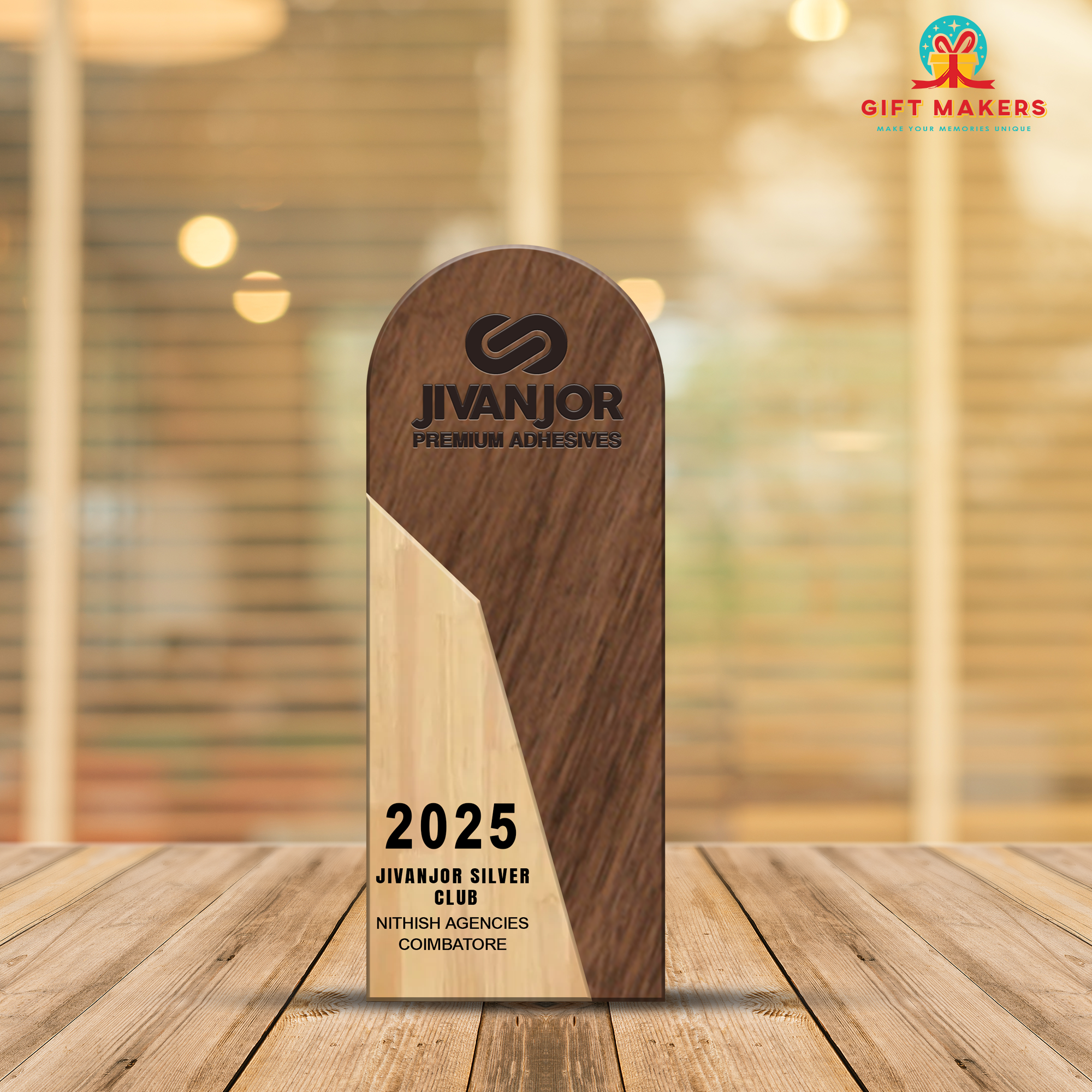 Wooden Laser Cutting awards - Different Design Trophy