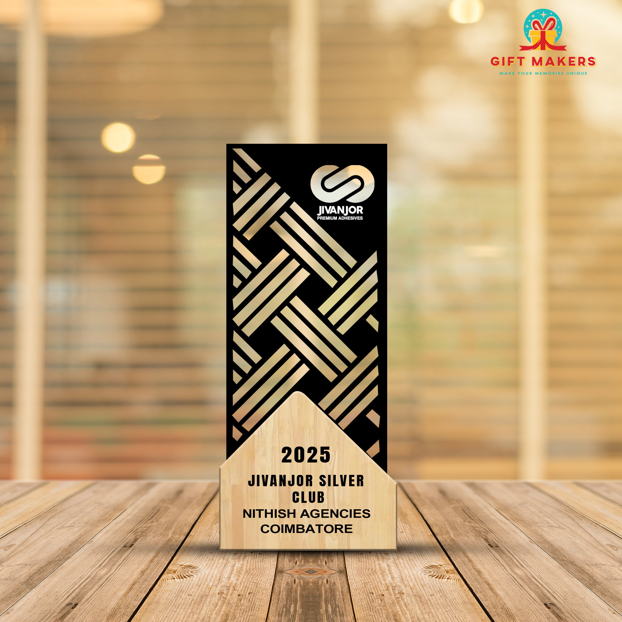 unique metal - laser cut steel trophy - corporate award