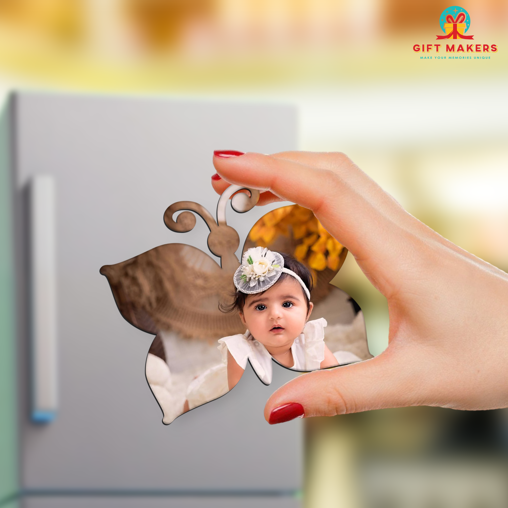 Babies Photo Collection Fridge Magnets, Baby Birthday Moments Decor, Babies Growing Memories Wall Decor
