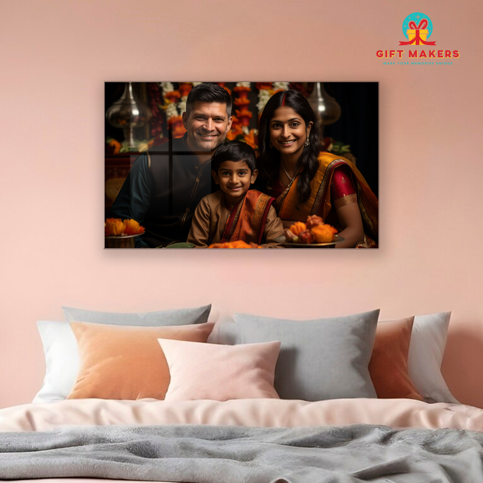 Customized Photo Gift For Family, Clear Acrylic Frameless Photo, Elegant Family Home Decor, Family Photo Wall Decor