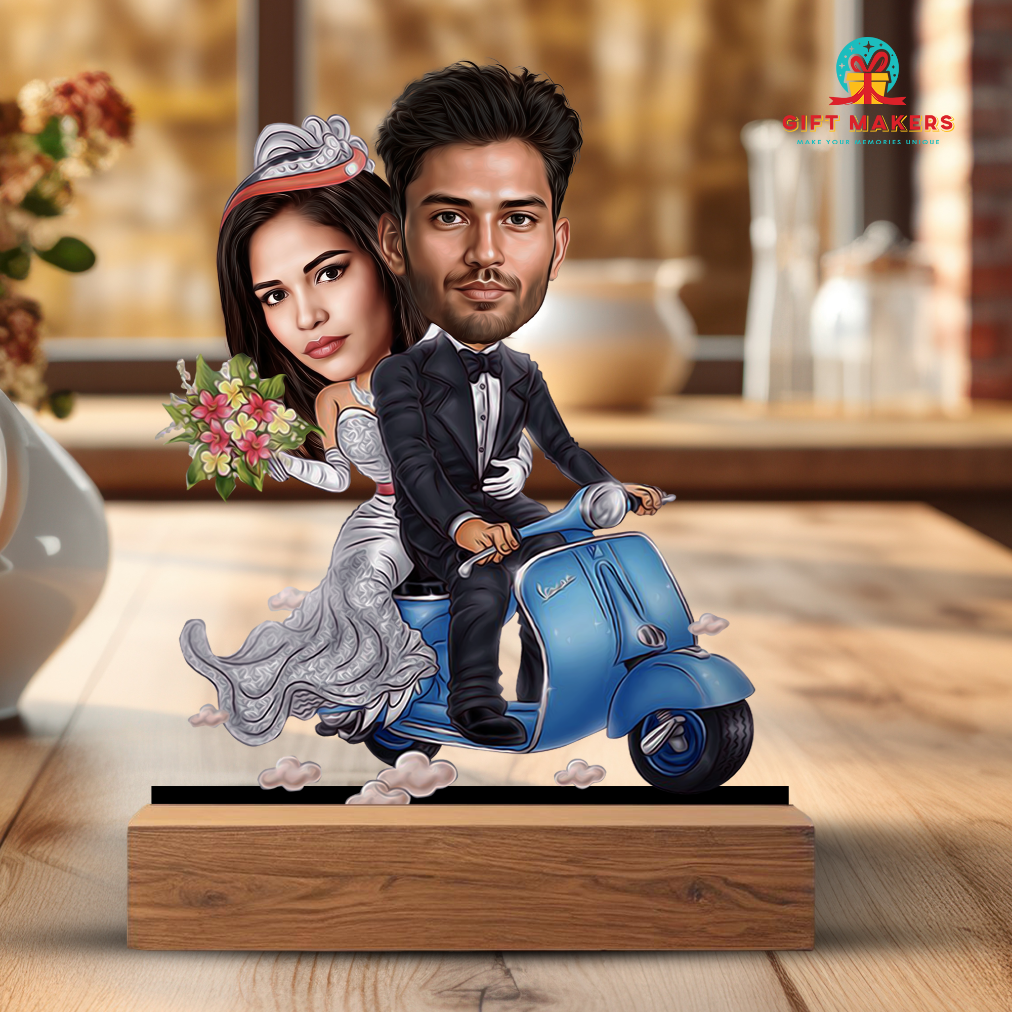 Personalized Caricature Gifts, Photo Frame for Couple