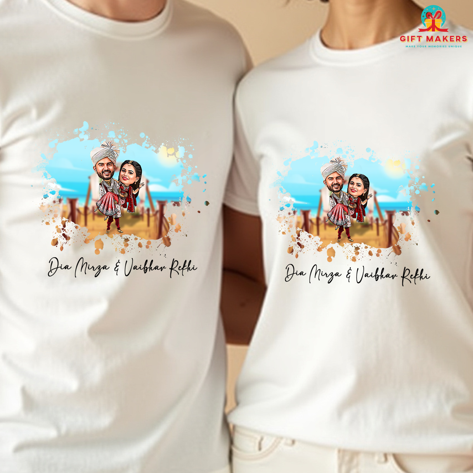 Caricatcher T-shirt,Custom Couple Photo T-shirt, Comfort Colors Couple Picture Shirt, Valentines Day Gift,, Custom Logo Shirt, Personalized Shirt