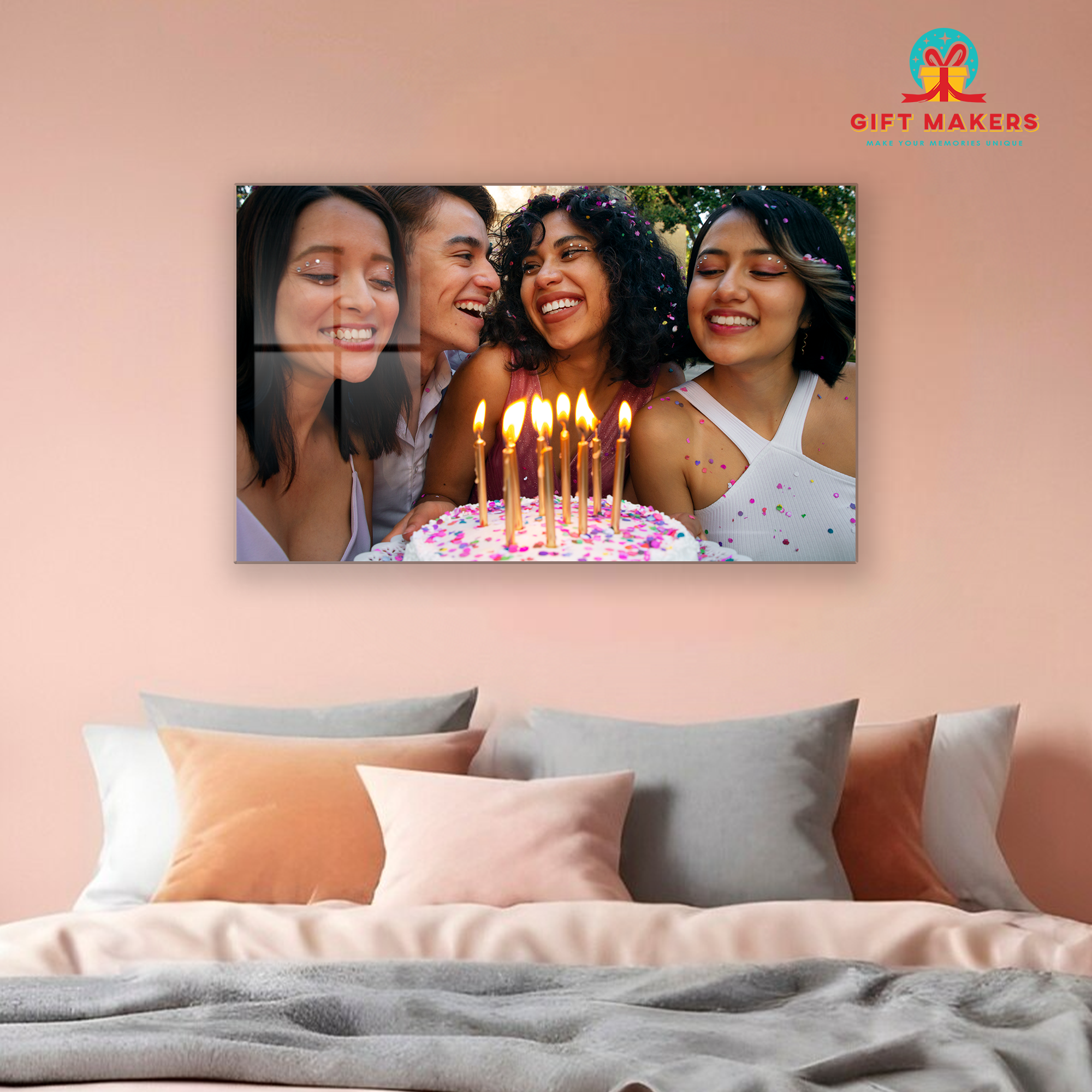 Customized Girls Friends Gang Phot Decor, Girls Birthday party Photo Memories Wall Decor, Gifts for Friends, Office Photo Gift Decor