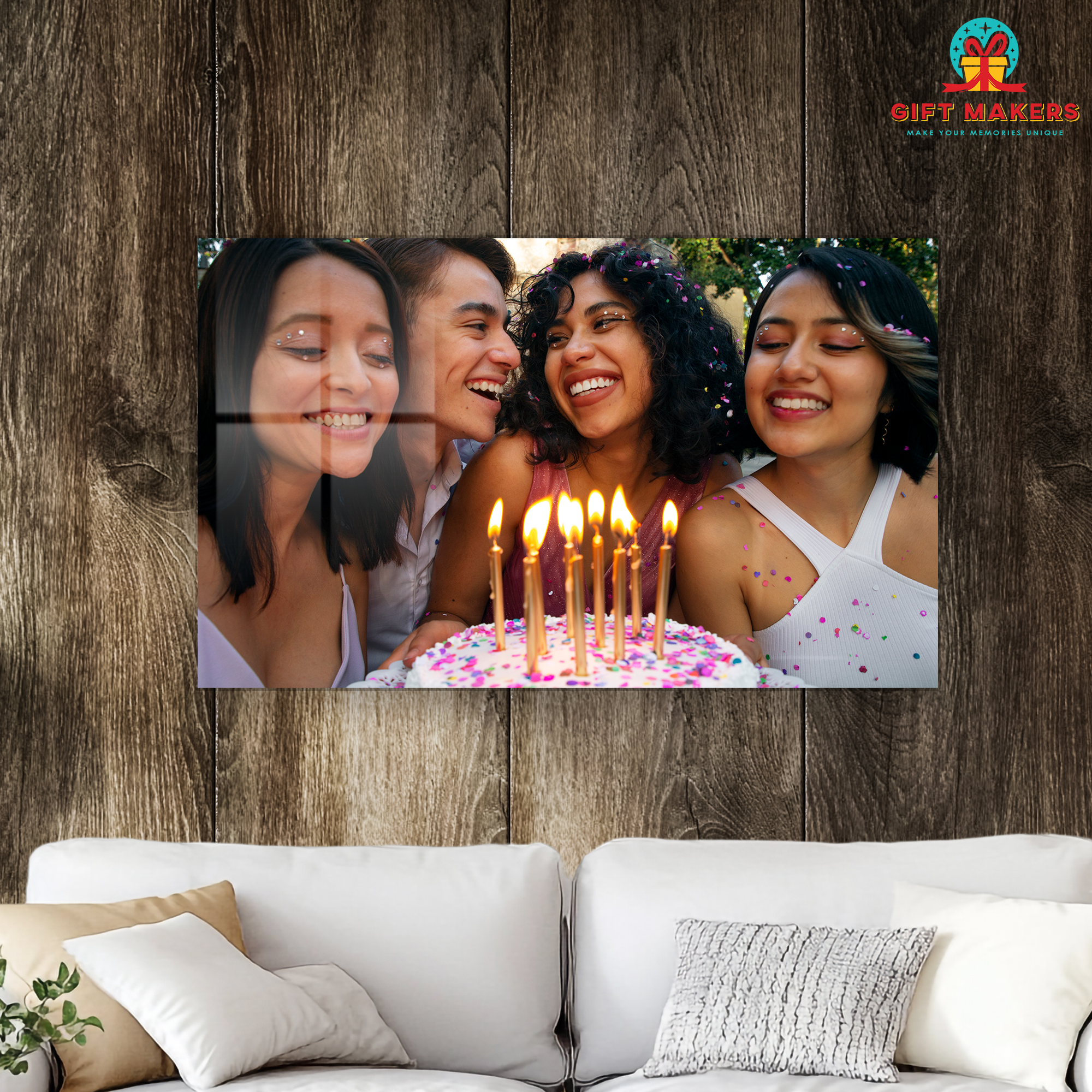 Customized Girls Friends Gang Phot Decor, Girls Birthday party Photo Memories Wall Decor, Gifts for Friends, Office Photo Gift Decor