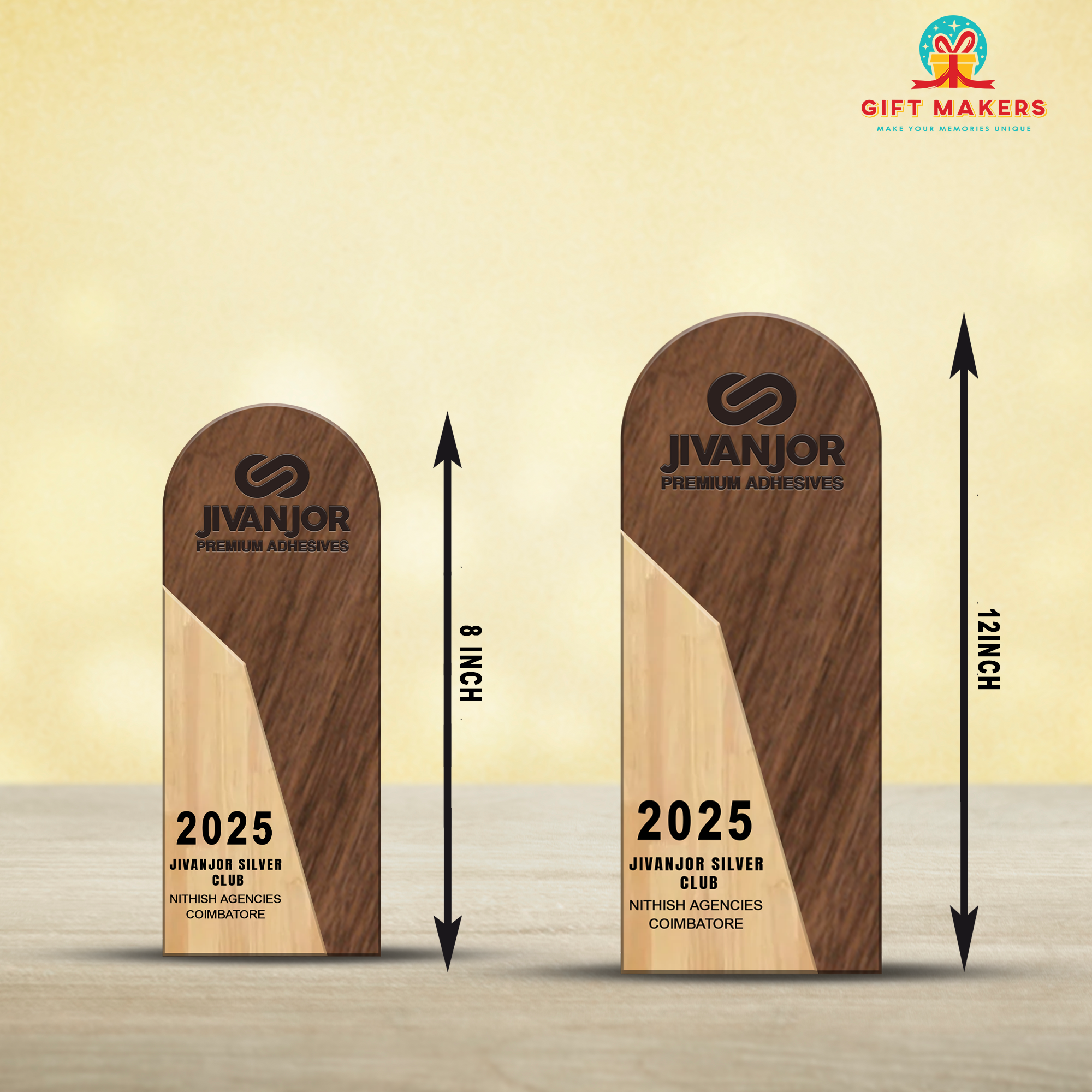 Wooden Laser Cutting awards - Different Design Trophy