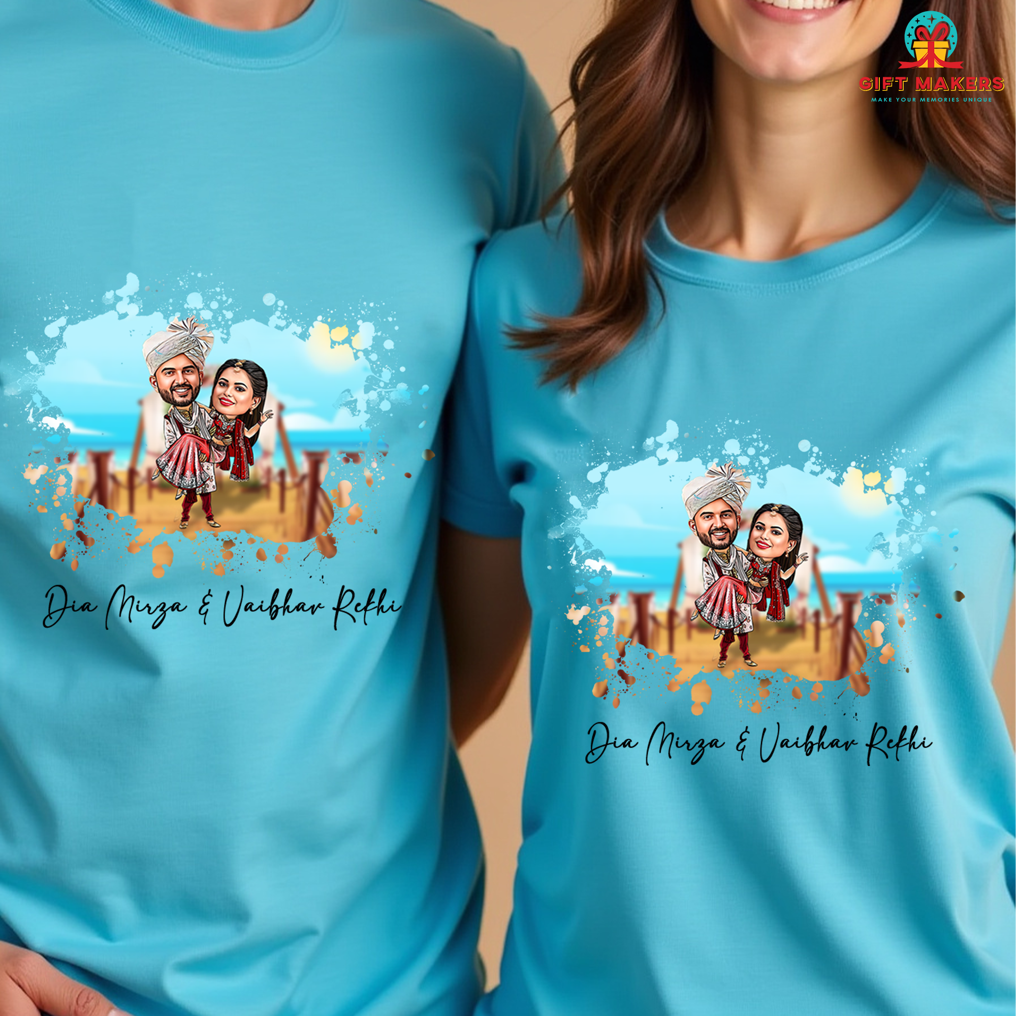Caricatcher T-shirt,Custom Couple Photo T-shirt, Comfort Colors Couple Picture Shirt, Valentines Day Gift,, Custom Logo Shirt, Personalized Shirt