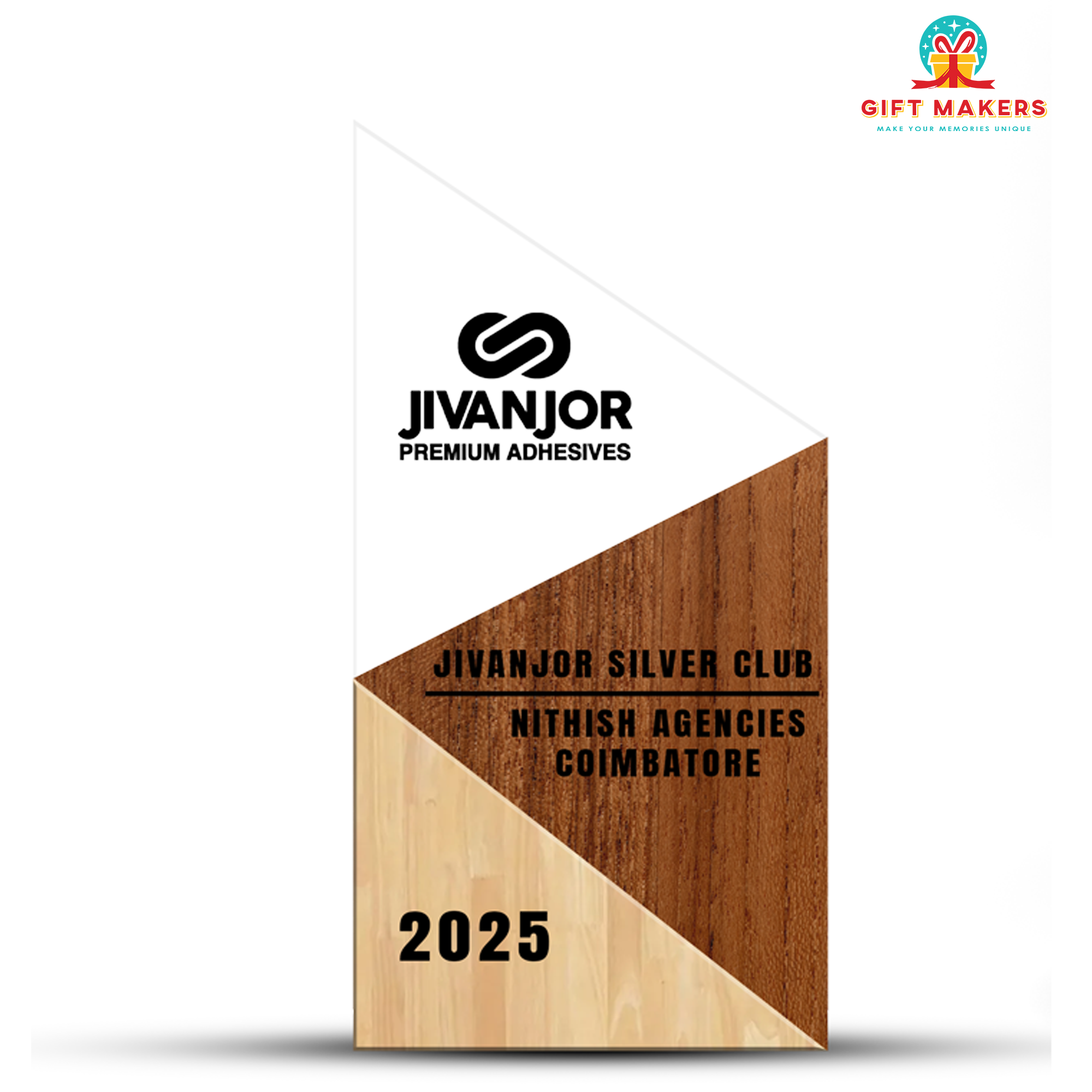 Wood Trophy - Corporate Trophy Award - Recognition Plaque