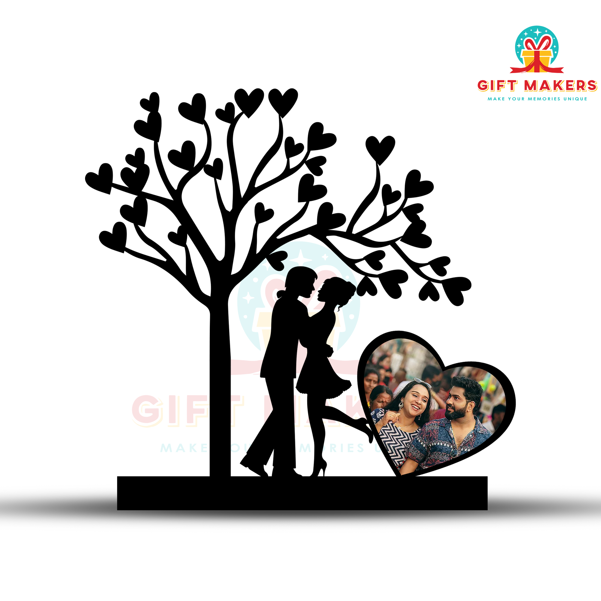 Love Tree Theme Wedding Photo Decor, Heart Shaped Couple Photo Prints, Friends Wedding Gifts, Bride and Groom Valentine Gifts