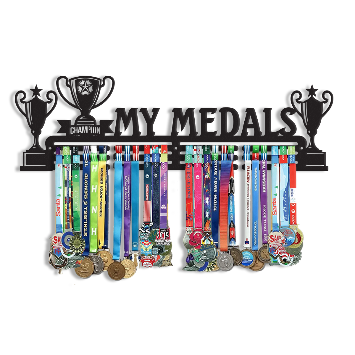 Champion Trophy Design "My Medals" Wall Mount Medal Hanger Display Rack.