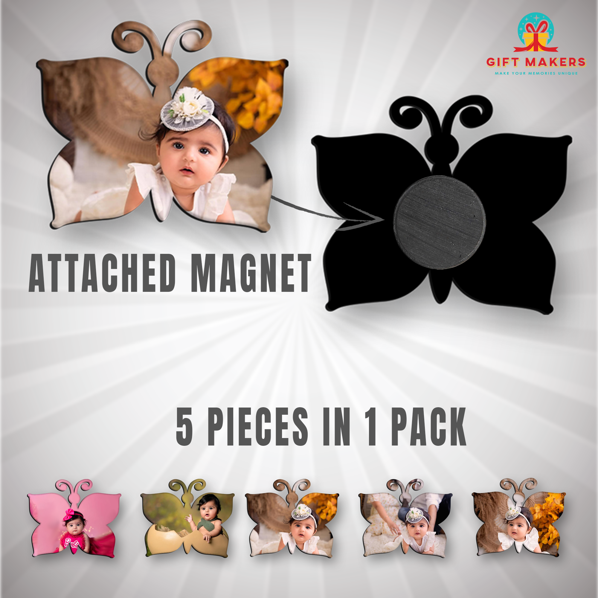 Babies Photo Collection Fridge Magnets, Baby Birthday Moments Decor, Babies Growing Memories Wall Decor