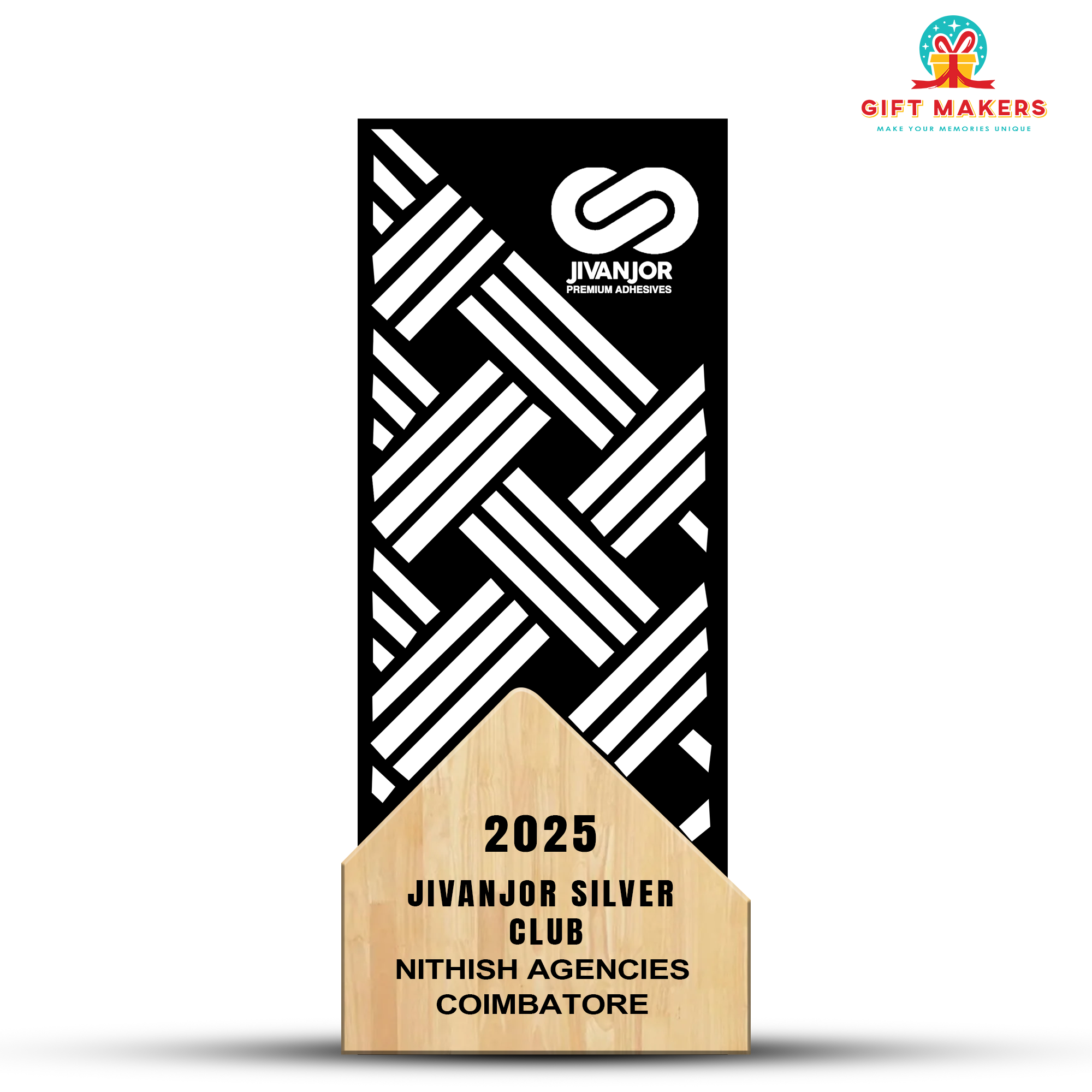 unique metal - laser cut steel trophy - corporate award