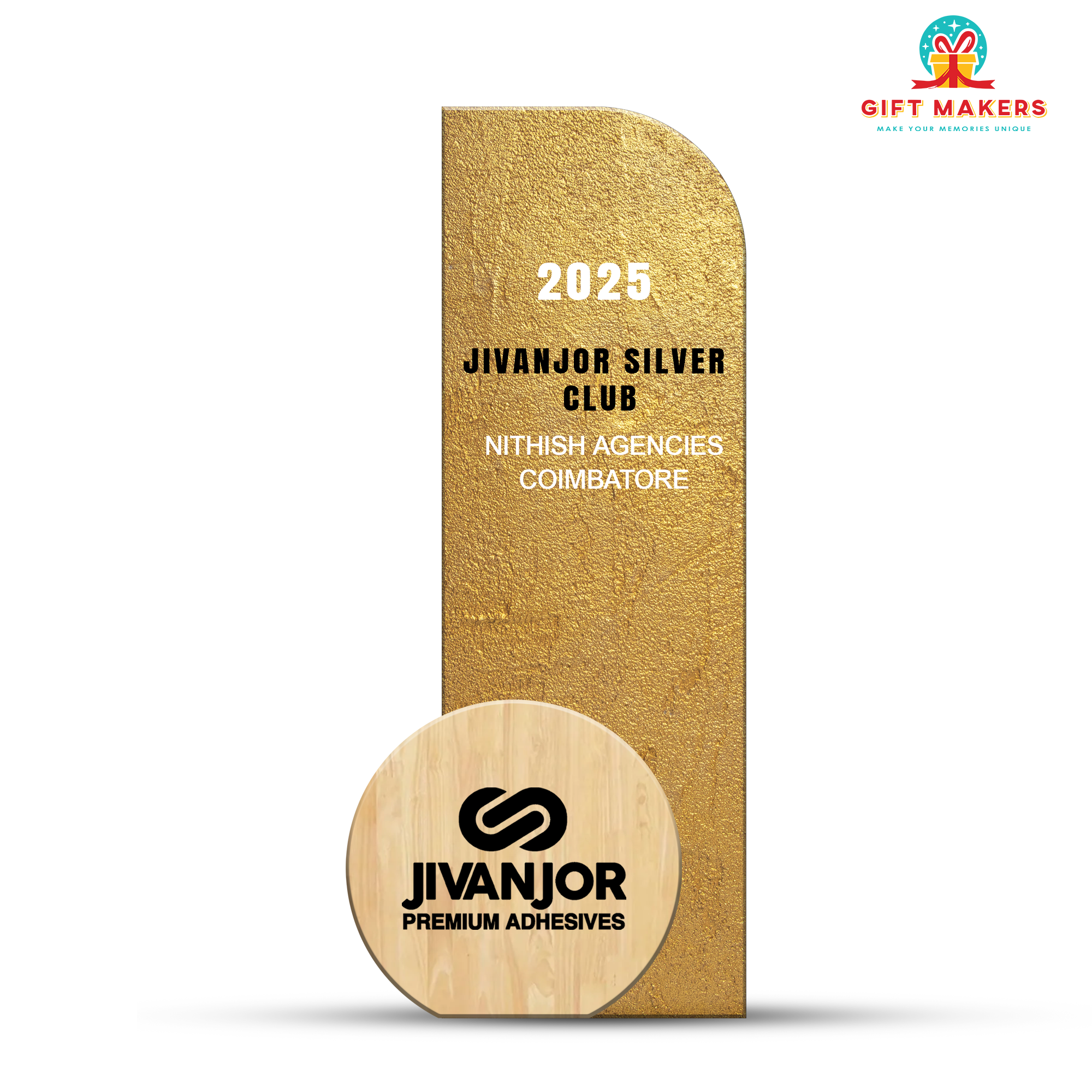 Wooden award- Personalized with Logo & Name - Corporate, Office, Employee Recognition Gift