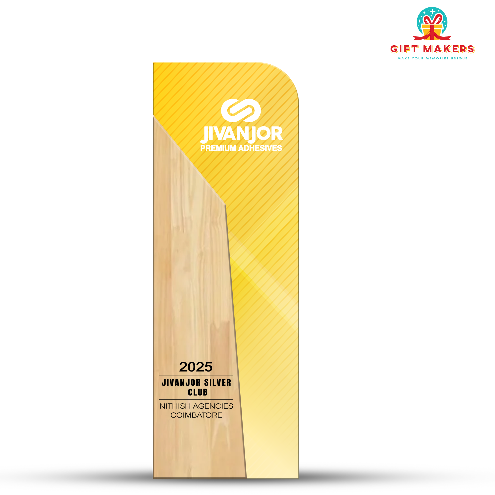 Wood and Plexiglass Award Trophy - Trophy Laser Cut - Acrylic award