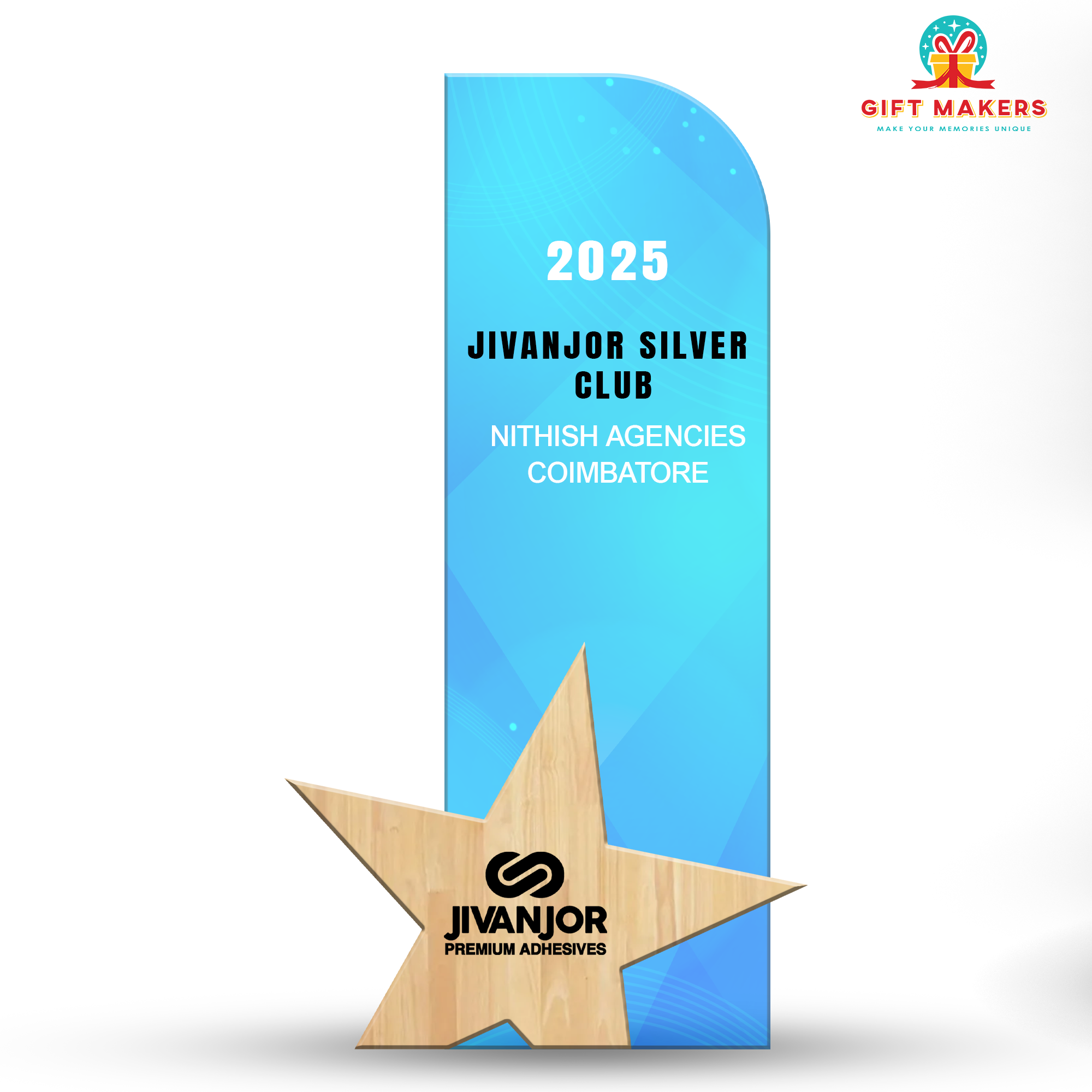 Solid wood and acrylic appreciation award - gift for business partner - corporate award