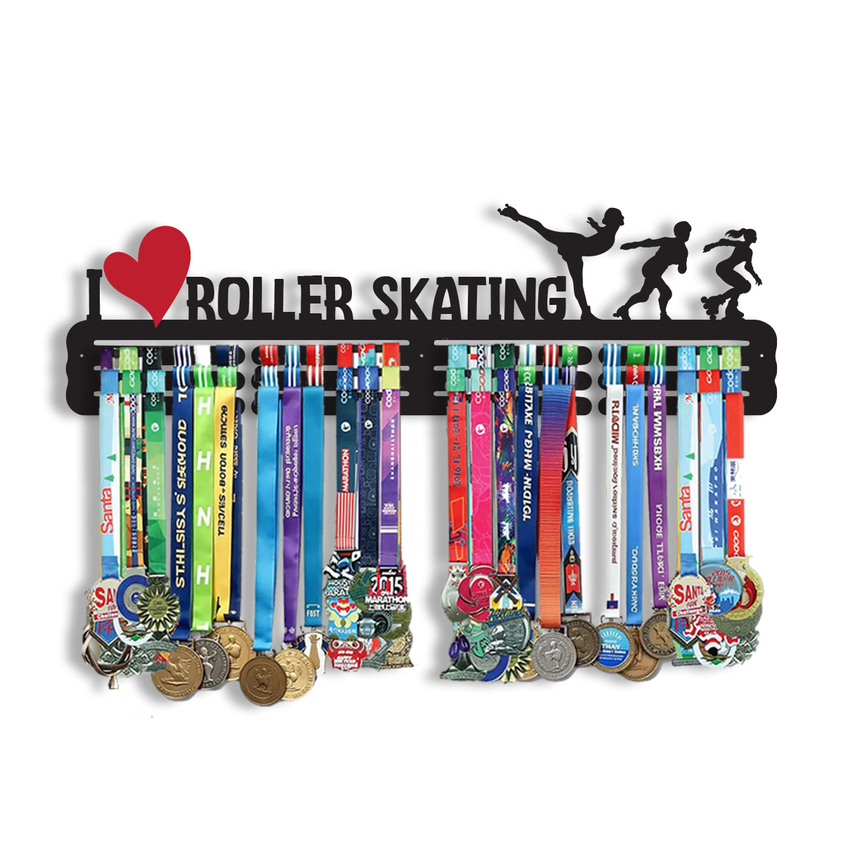 RUNWYND Skating Medal Hanger - Medal Holder For Speed Skating - Skating Medal Hanger Rack & Ribbon Display -  Iron Medals Display Hanger.
