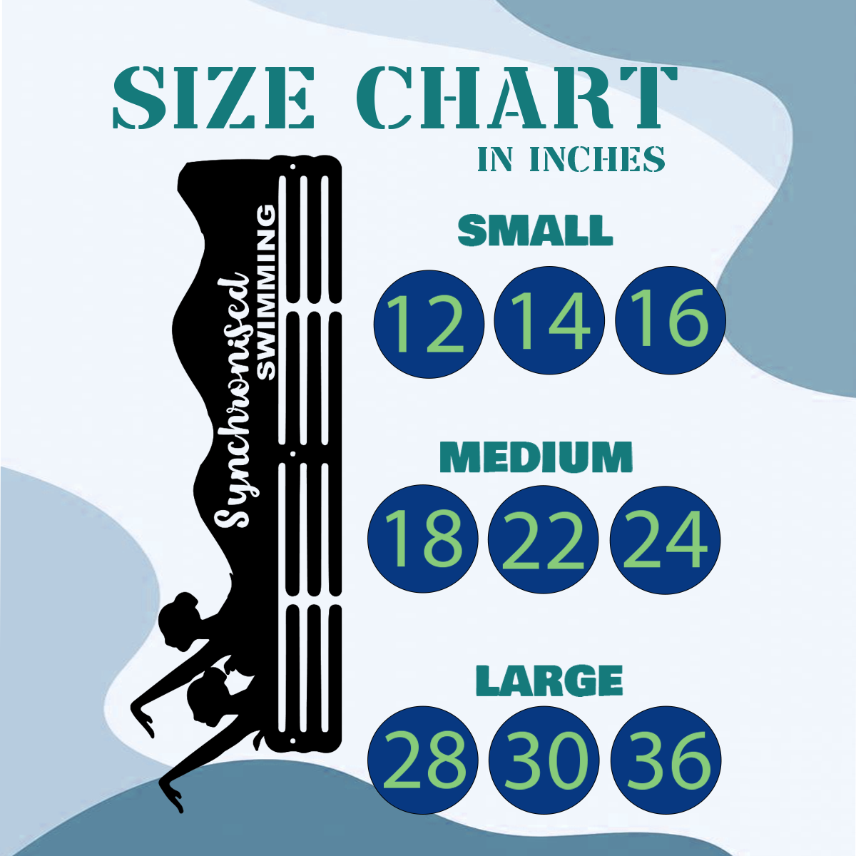 Synchronized Swimming Medal Hanger | Wall Mounted Medal Display Rack for Swimmers | Sports Medal Holder for Achievements.