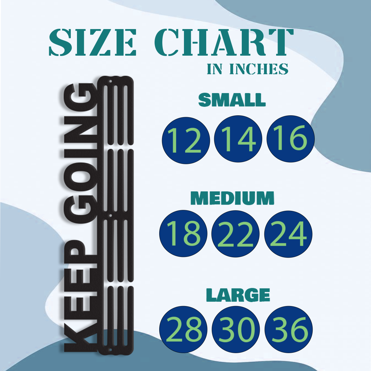 KEEP GOING Medal Hanger – Motivational Medal Display Holder for Sports, Running, Skating, Marathon & Achievements.