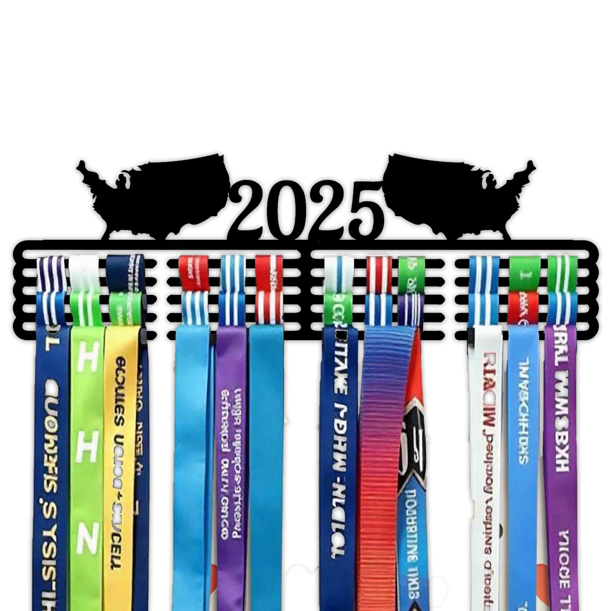 2025 Medal Hanger – Metal Wall Mounted Medal Holder for Marathon, Running & Sports Achievements.