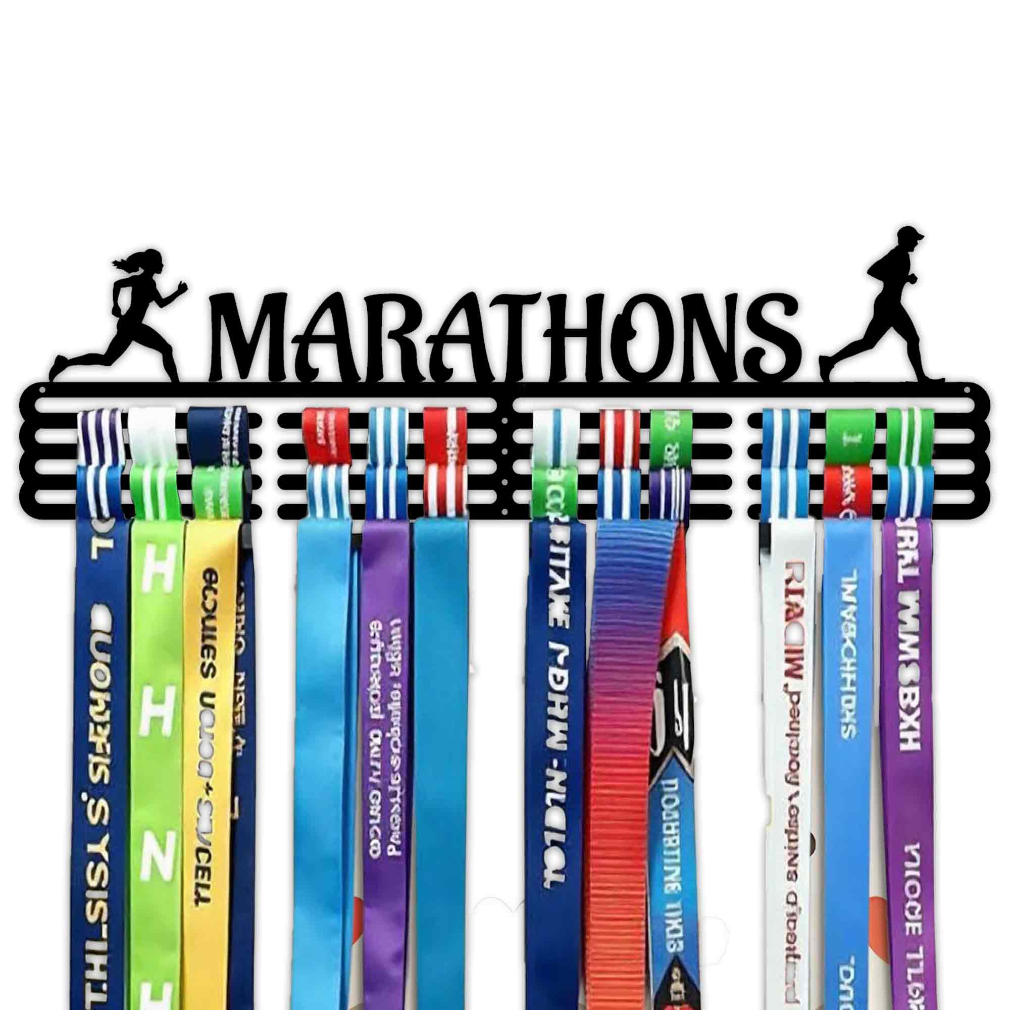 Marathon Medal Hanger Display Rack – Metal Wall Mounted Medal Holder for Runners & Athletes