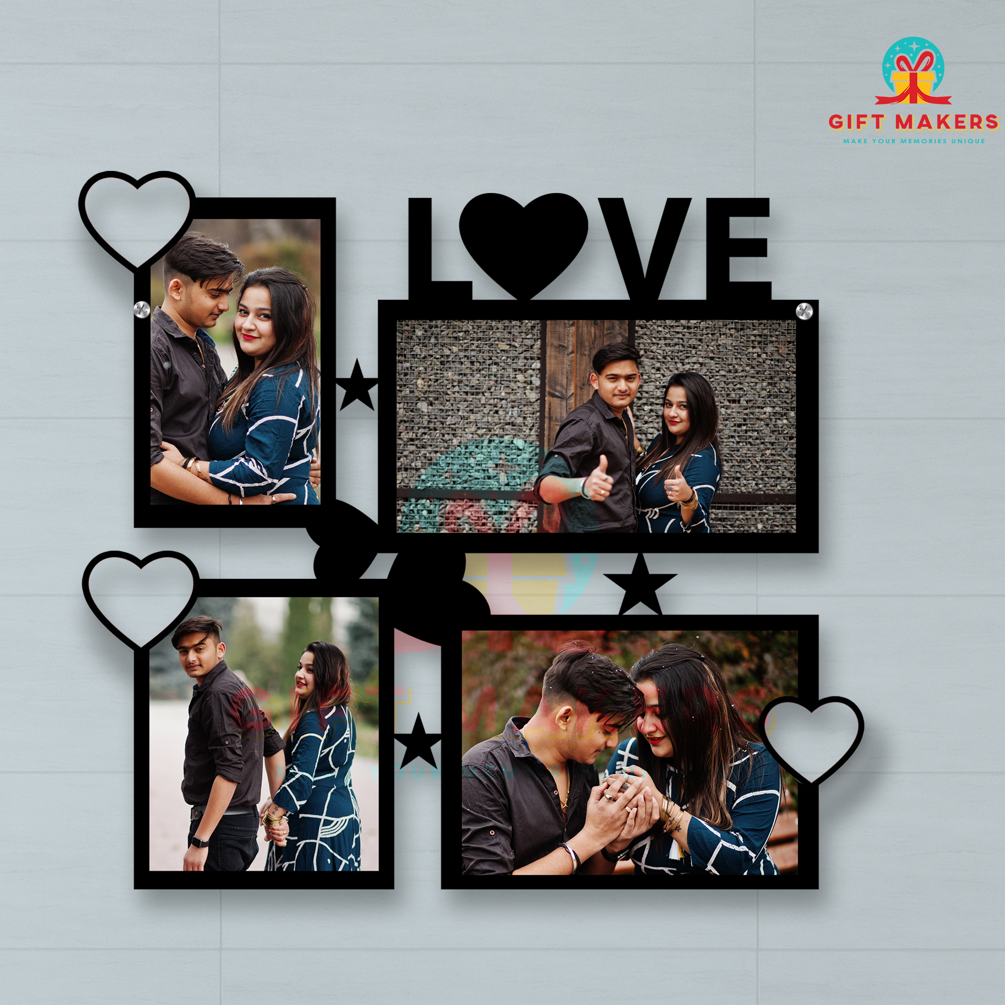 Love Metal Photo Frame