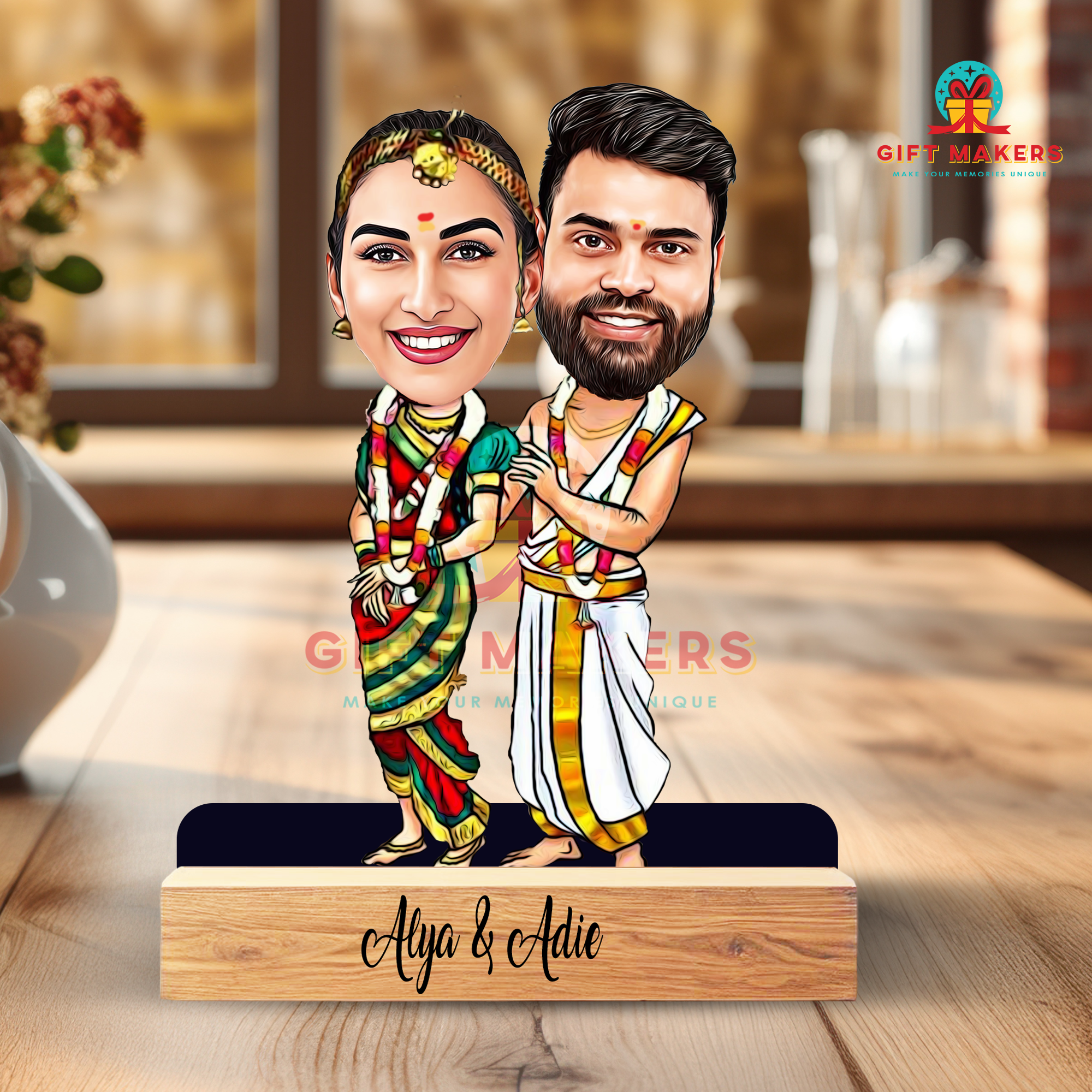 Caricature Family Gift Table Decor, Customized Face Art Decor, Wedding Caricature Decor, Traditional Wedding Caricature Gifts