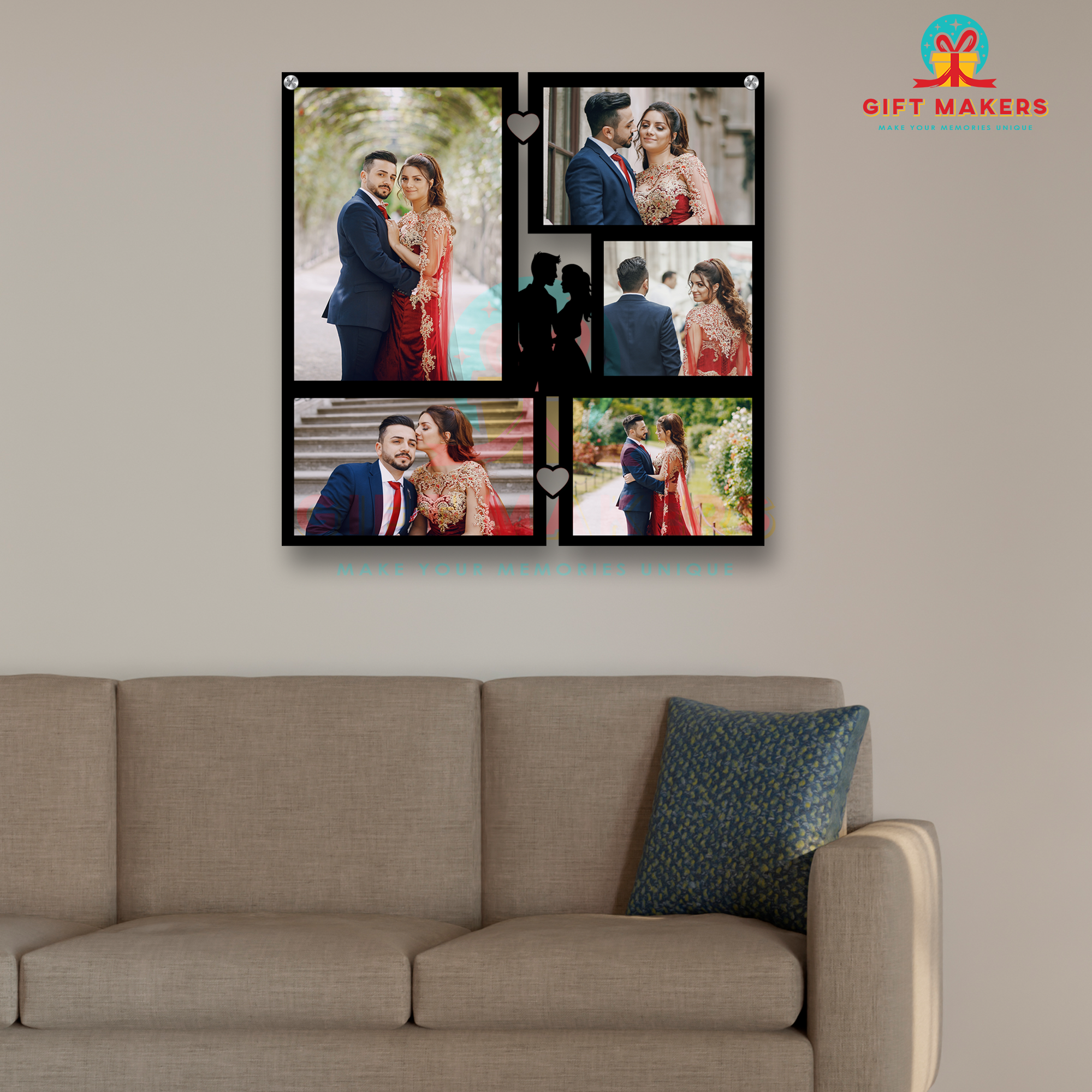 Metal Photo Frame for Couple Gift