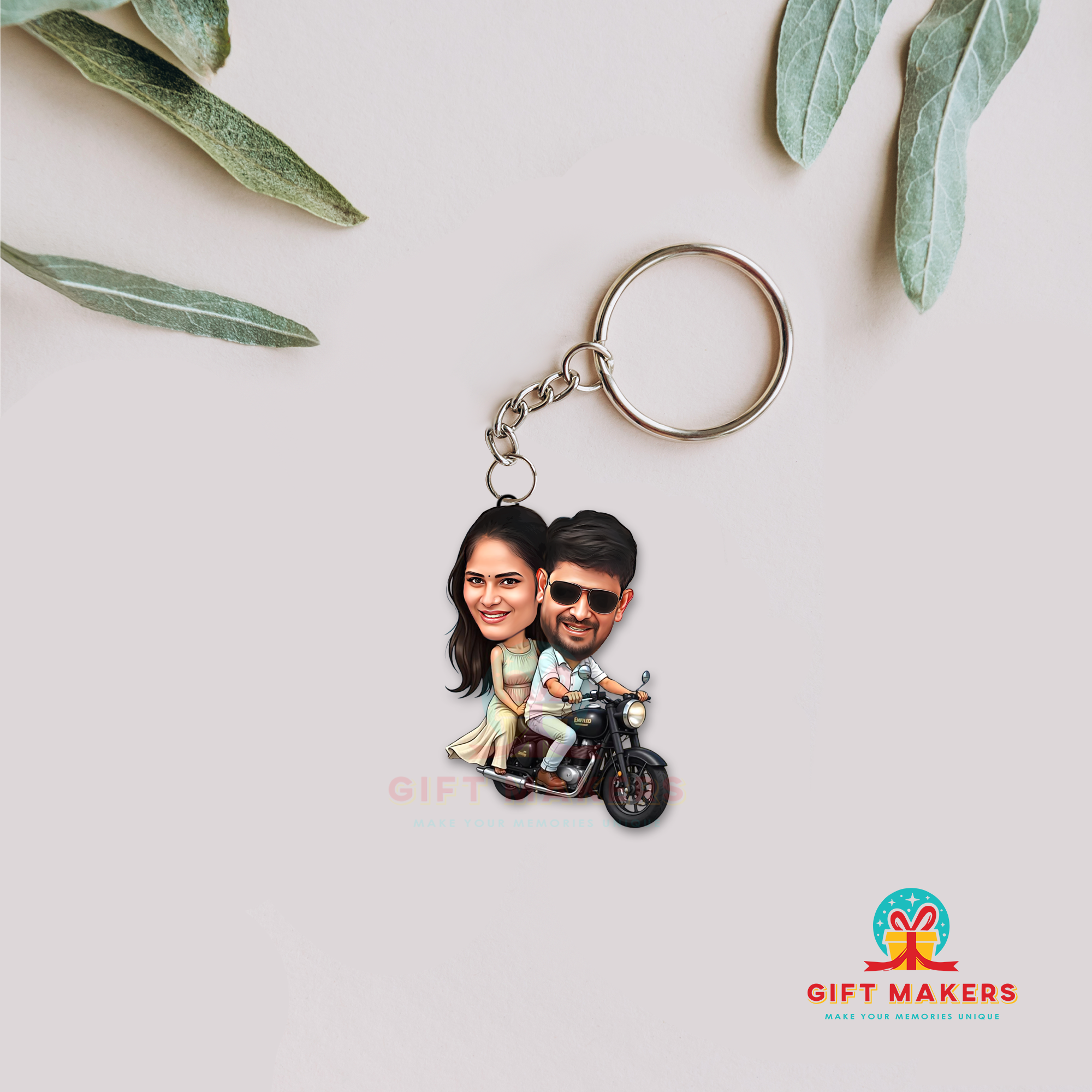 Custom Caricature Bike Ride Gift for Valentine's day