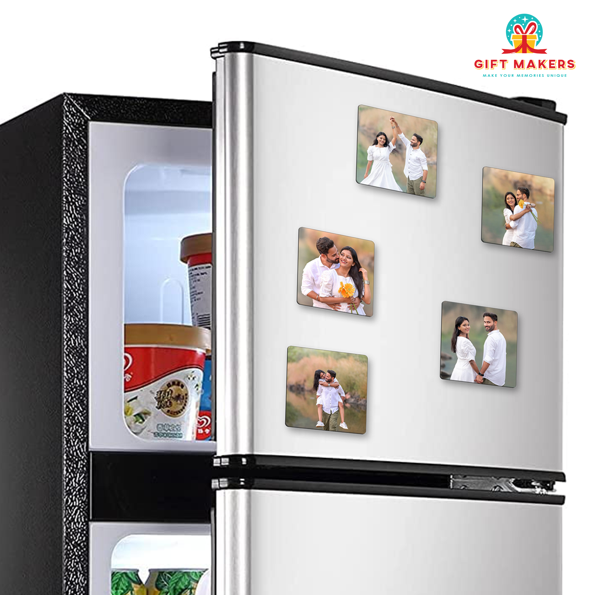 Personalised photo fridge magnets