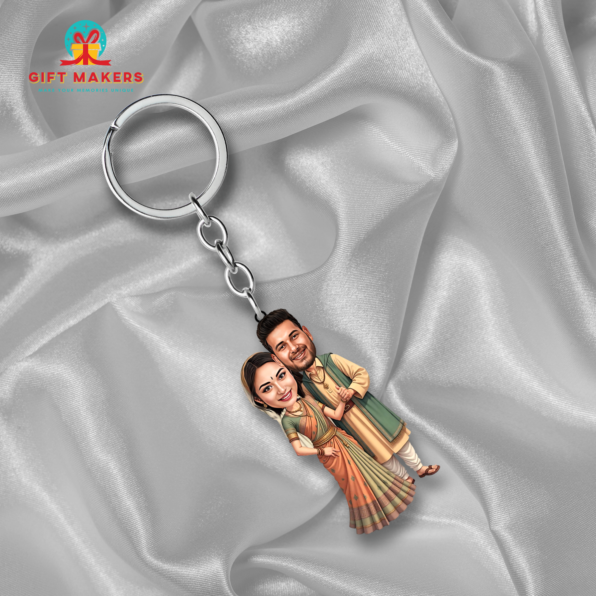 Wedding Caricature Keychain, Marriage Theme Caricature Gifts , Wife Caricature Gifts, Wedding Day Keychains