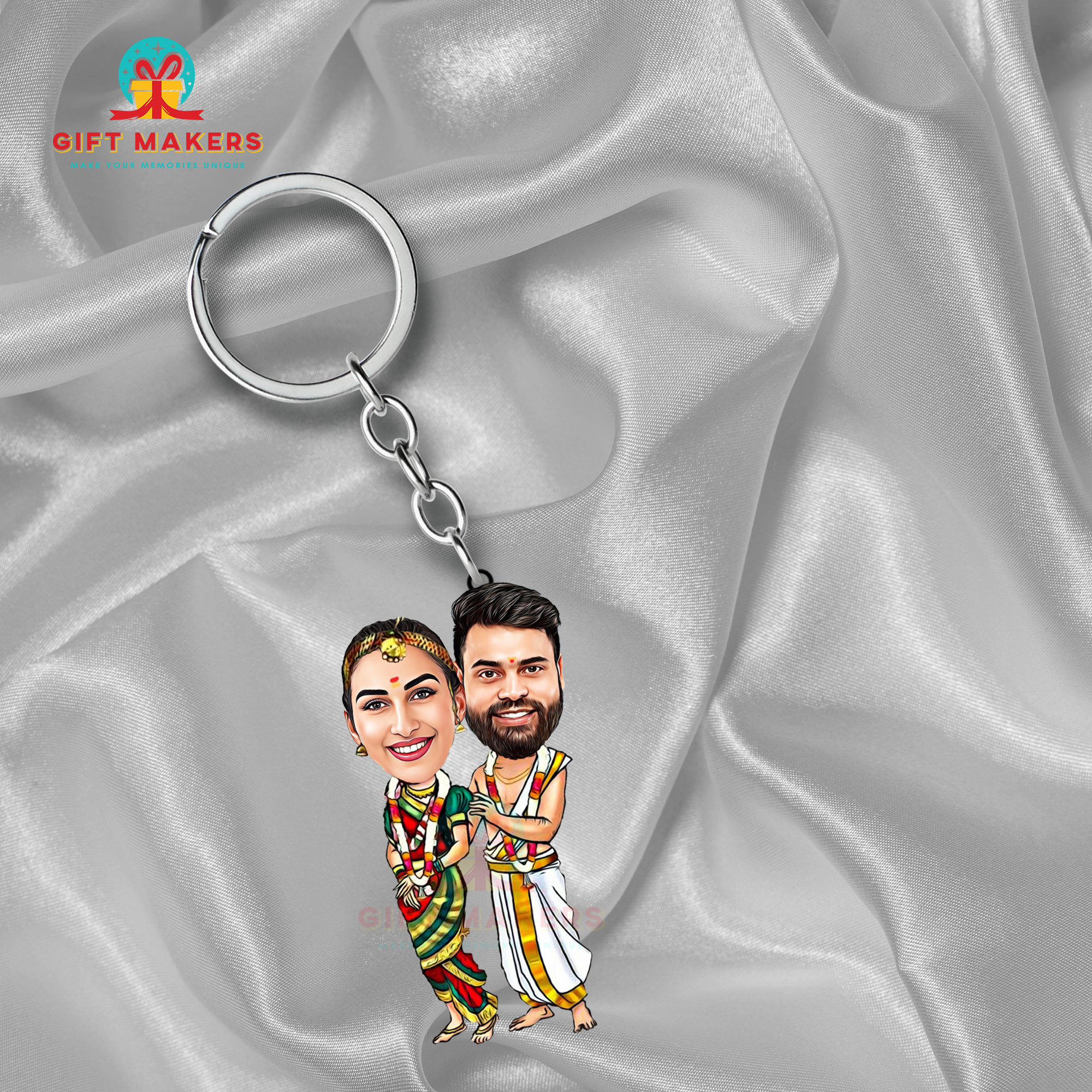 Modern Caricature Keychain, Wedding Caricature Gifts, Couple Caricature ,Memories Keychain Gifts